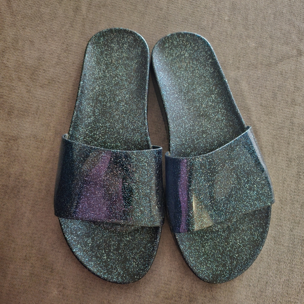 Gap Glittery Blue  Slide Sandals